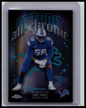 PENEI SEWELL 2025 TOPPS CHROME ALL-CHROME TEAL REFRACTOR LIONS /199