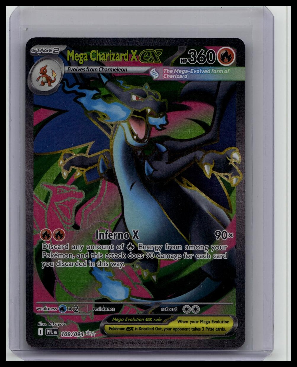 Pokémon Mega Charizard X ex 109/094 Phantasmal Flames