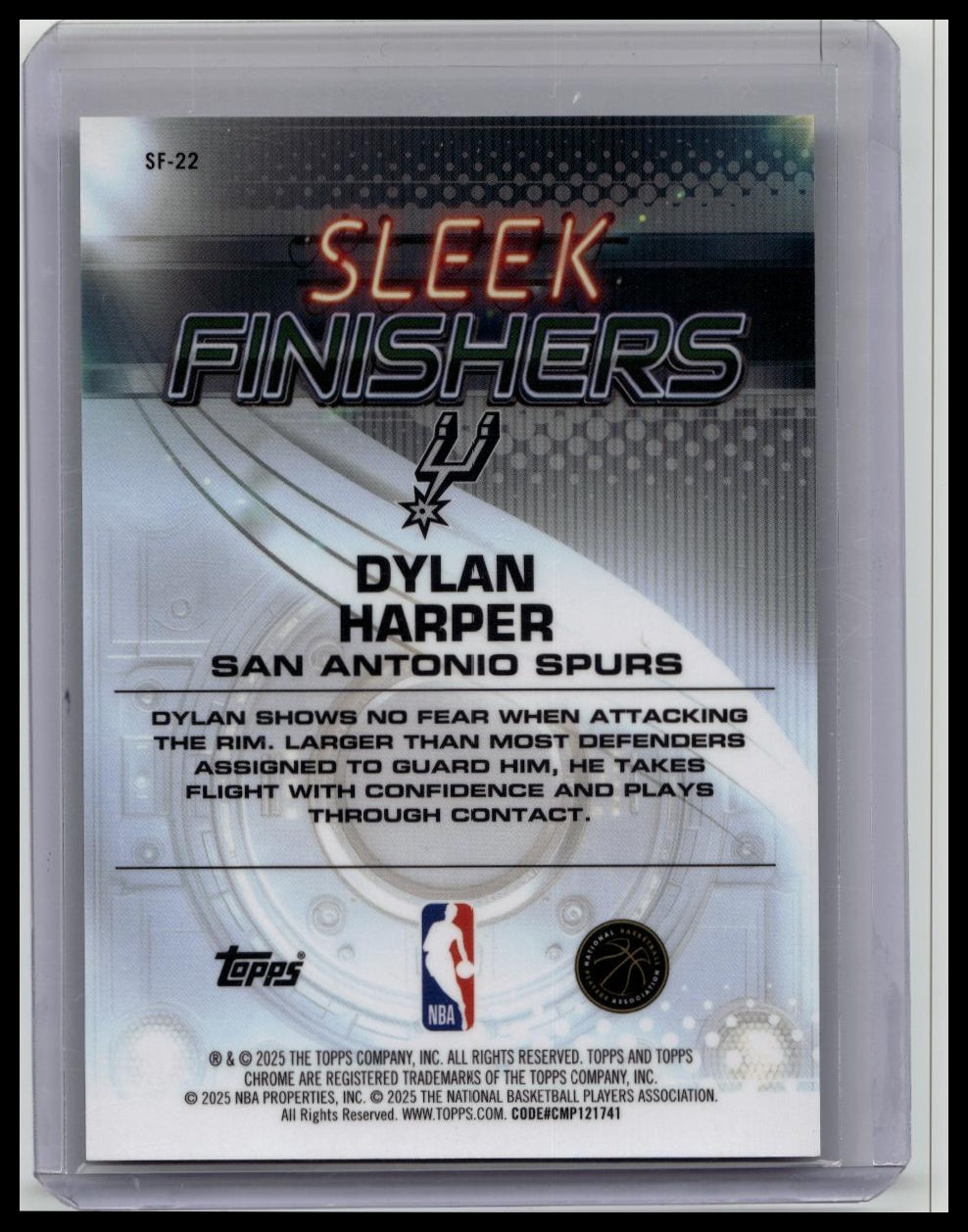2025 TOPPS CHROME SLEEK FINISHERS GREEN GEOMETRIC DYLAN HARPER /99