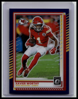 2025 Donruss Optic #123 Xavier Worthy Purple #/60
