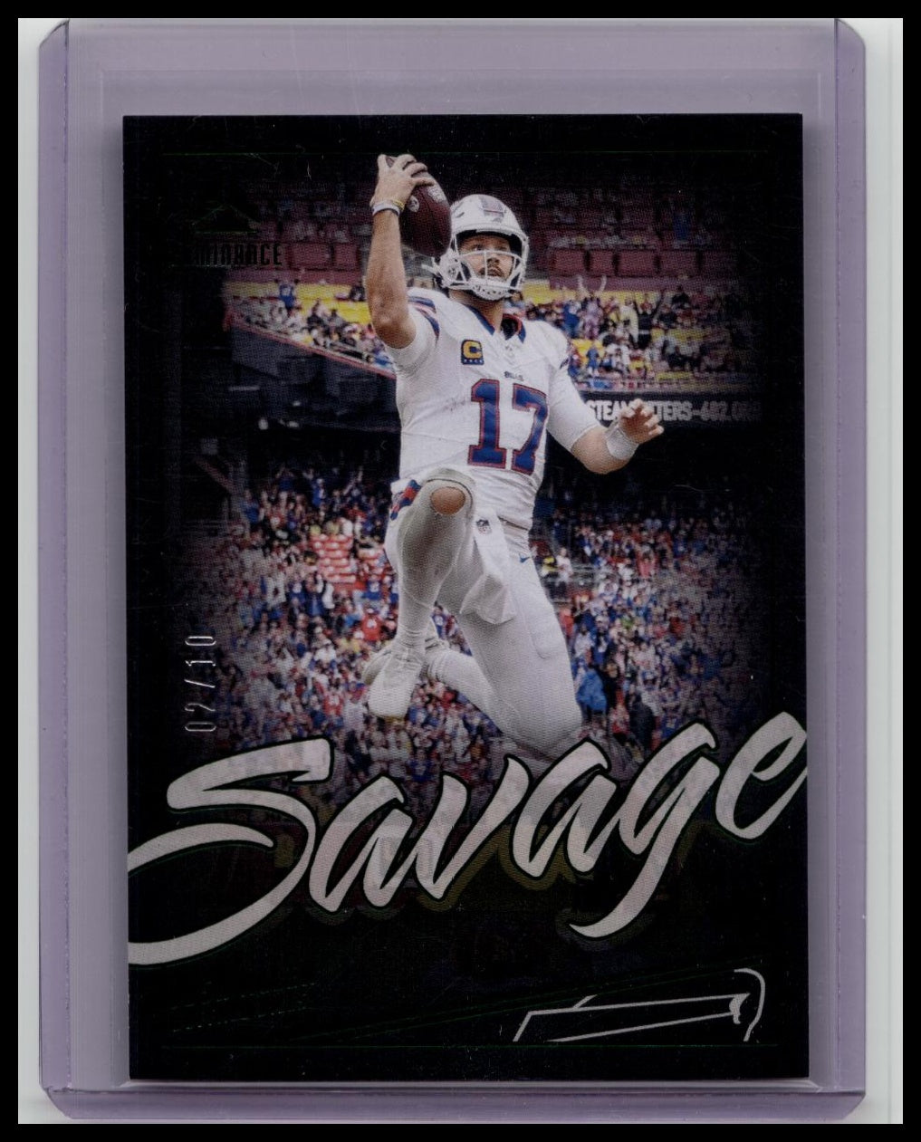 2024 Panini Luminance Savage Josh Allen #'d 2/10 Green Buffalo Bills
