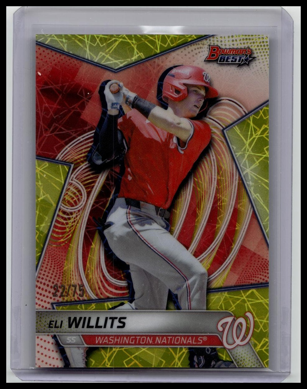 2025 Topps Bowman's Best Eli Willits Laser Refractor TP-20 /75 Nationals