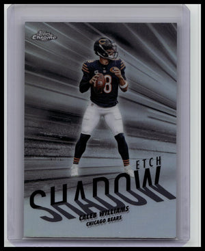 2025 Topps Chrome Football Caleb Williams Shadow Etch Case Hit SSP Bears