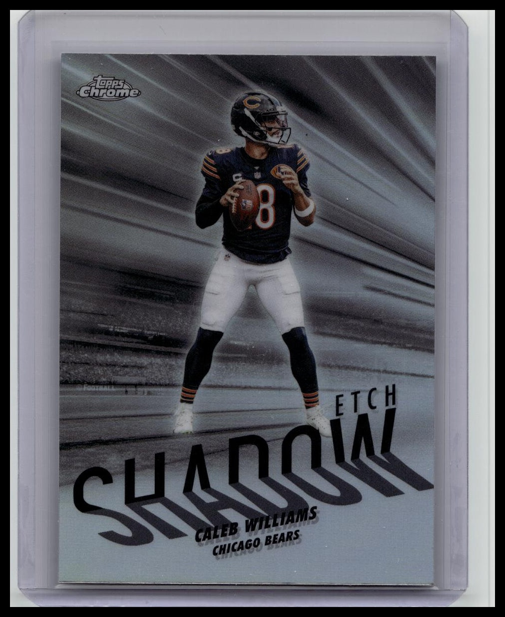 2025 Topps Chrome Football Caleb Williams Shadow Etch Case Hit SSP Bears