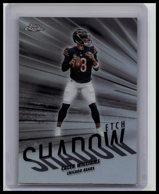2025 Topps Chrome Football Caleb Williams Shadow Etch Case Hit SSP Bears