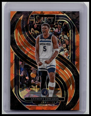 Anthony Edwards 2024-25 Panini Select Premier Level Orange Ice /275 #130