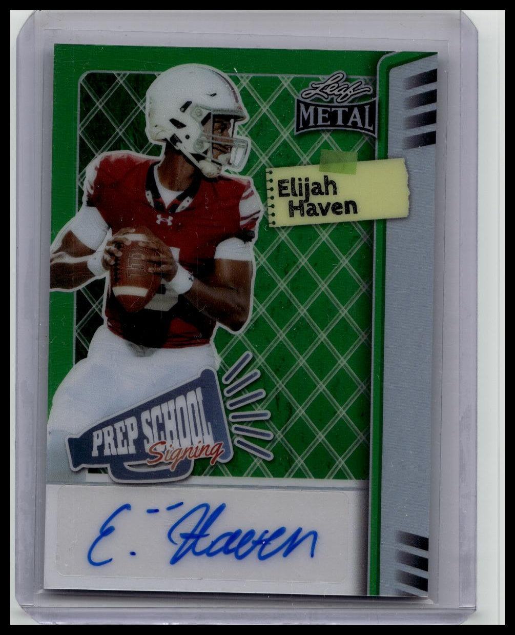 2025 Leaf Metal Elijah Haven Auto Autograph Green #d 8/8