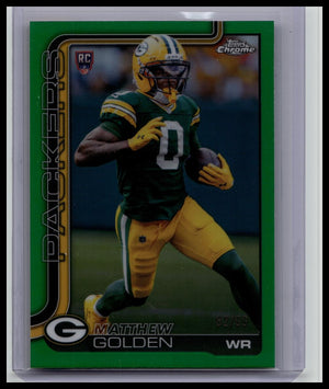 2025 Topps Chrome Matthew Golden True Green Refractor RC /99 COLOR MATCH