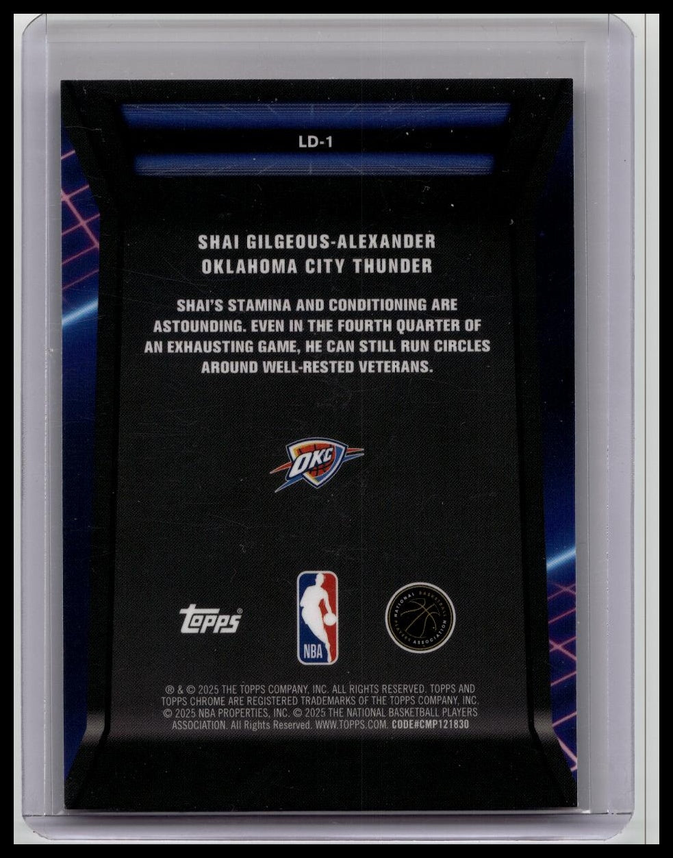Shai Gilgeous-Alexander 2025-26 Topps Chrome Loading Blue Refractor /150 #LD-1