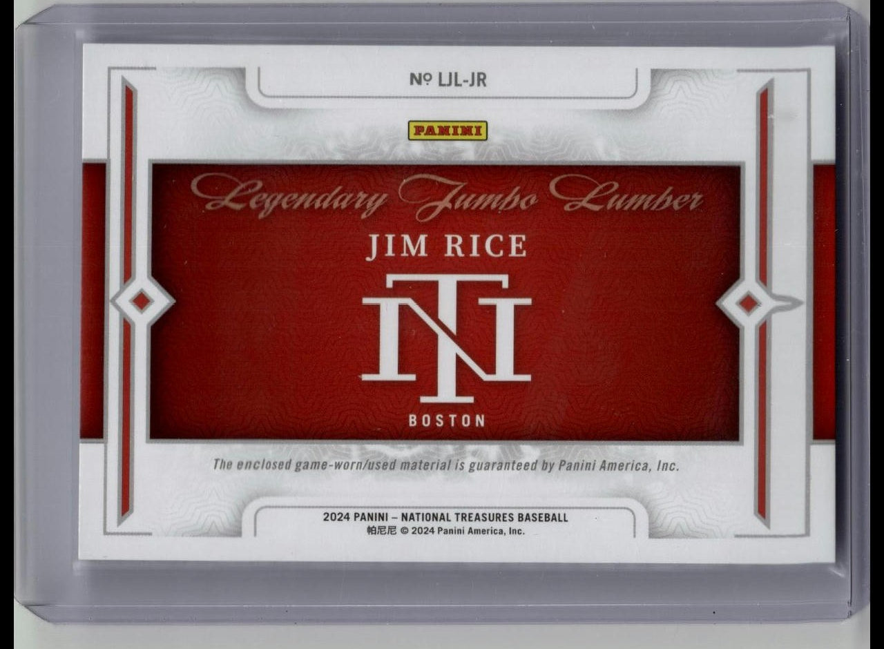 2024 Panini National Treasures Legendary Jumbo Lumber Jim Rice /15 #LJL-JR