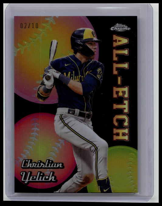 2024 Topps Chrome Chrome All Etch Christian Yelich Black 02/10 #CAE-20