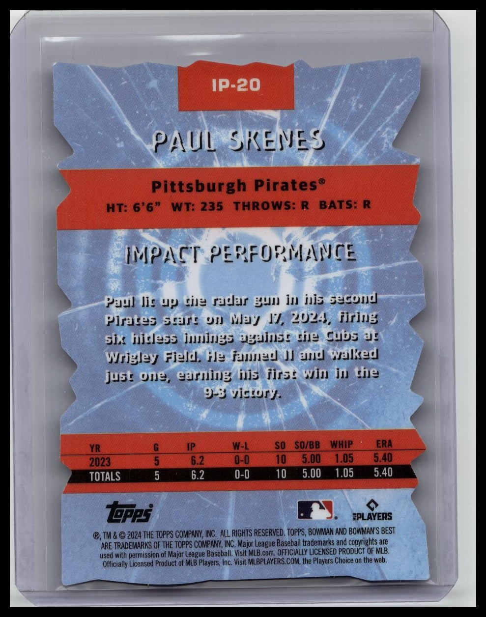 2024 Bowman's Best Paul Skenes Impact Players RC Mini-Diamond Refractor #IP-20