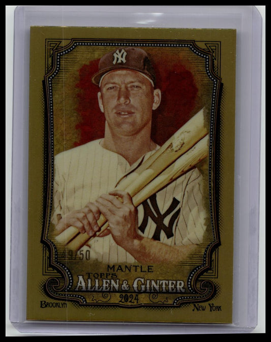 2024 Allen & Ginter Mickey Mantle Gold Refractor /50 #142
