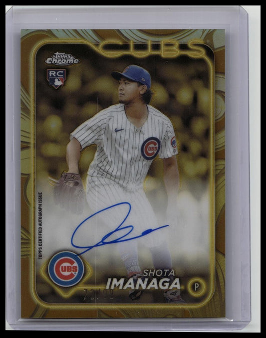 2024 Topps Chrome Gilded Gold Yellow Gold Shota Imanaga RC ROOKIE AUTO 72/99