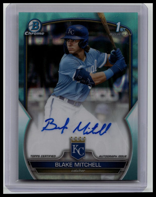 2023 BOWMAN DRAFT CHROME PROSPECT 1ST AQUA LAVA BLAKE MITCHELL /199 AUTO