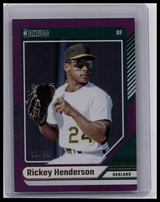 2024 RICKEY HENDERSON Panini Donruss /99 Oakland Athletics #25