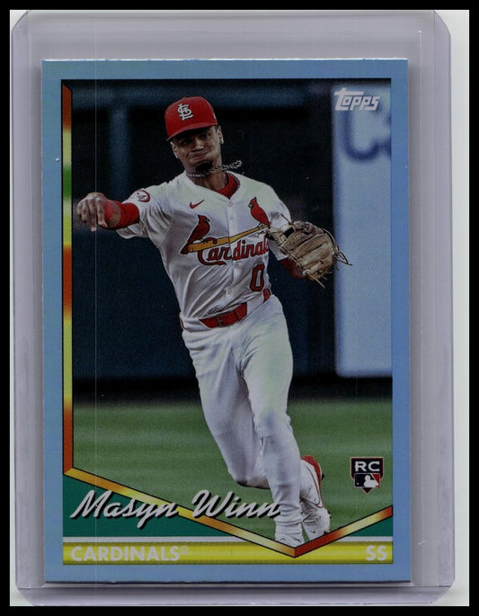 Masyn Winn 2024 Topps Archives Blue Foilboard 13/25 #204 St. Louis Cardinals