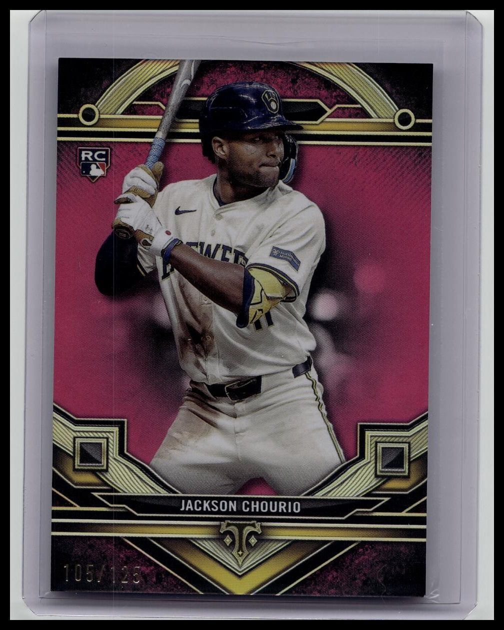 2024 Topps Triple Threads Jackson Chourio RC Tourmaline Rookie #14/125
