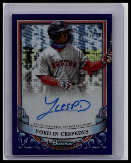 Yoeilin Cespedes 2024 Topps Bowman Sterling Baseball Purple Auto 054/120