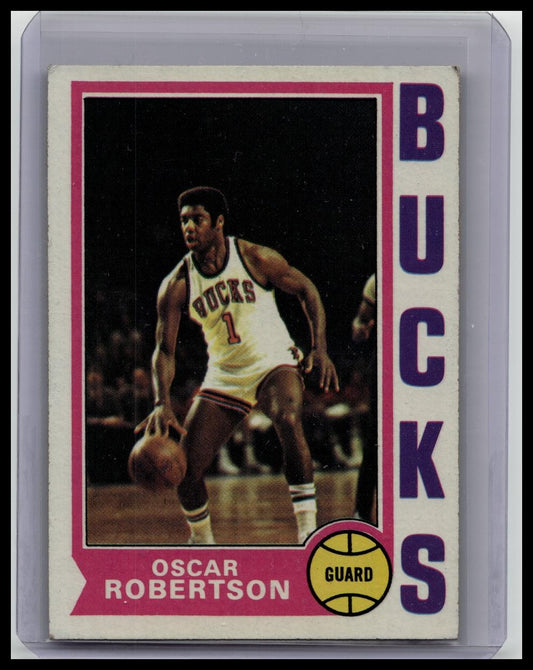 1974-75 Topps # 55 Oscar Robertson HOF Bucks