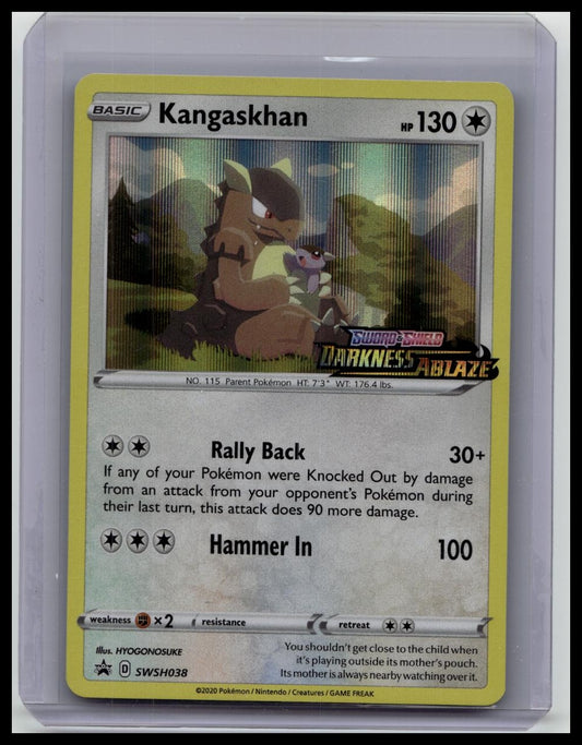 Pokemon Card - 2020 SWSH Black Star Promo Kangaskhan Holo #SWSH038 Prerelease