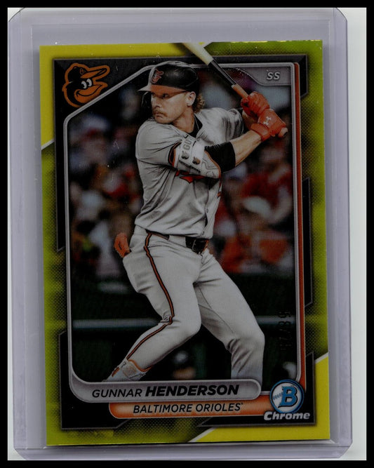 2024 BOWMAN CHROME GUNNAR HENDERSON YELLOW REFRACTOR 58/75