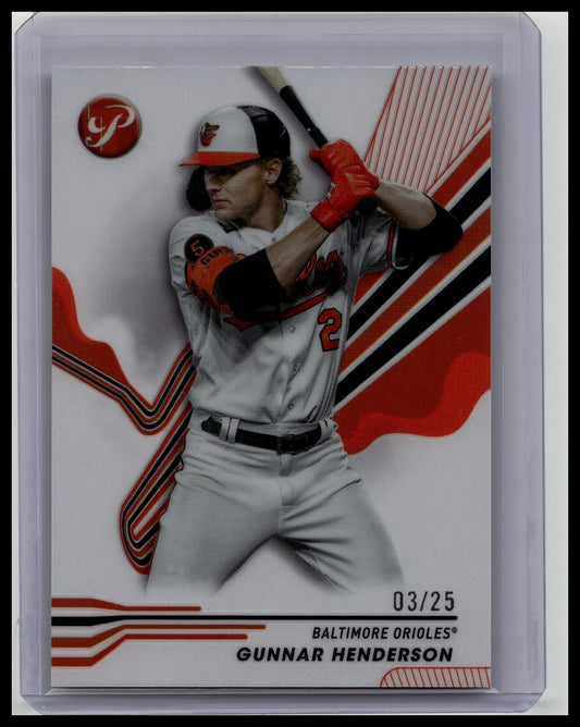 2024 Topps Pristine - Orange Refractor #84 Gunnar Henderson /25