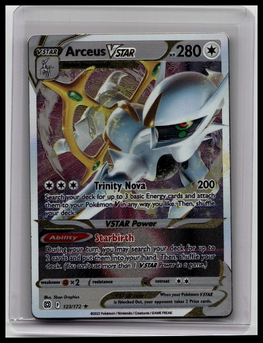 Pokemon Card - Arceus VSTAR Metal Brilliant Stars 123/172 Promo