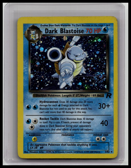 Pokemon Cards - Dark Blastoise 3/82 - Team Rocket Set Unlimited Holo