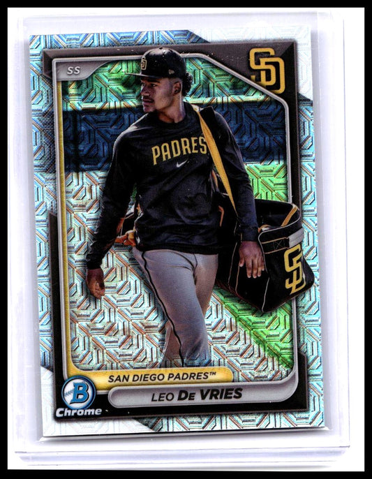 Leo De Vries 2024 Bowman Chrome #BCP-179 Image Variation SP Mojo Refractor