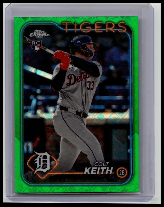 2024 Topps Chrome Logofractor Colt Keith RC Green Refractor 18/99 Detroit Tigers