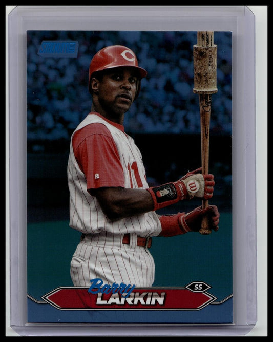 2024 Topps Stadium Club #67 Barry Larkin Blue Parallel /50 SSP Reds