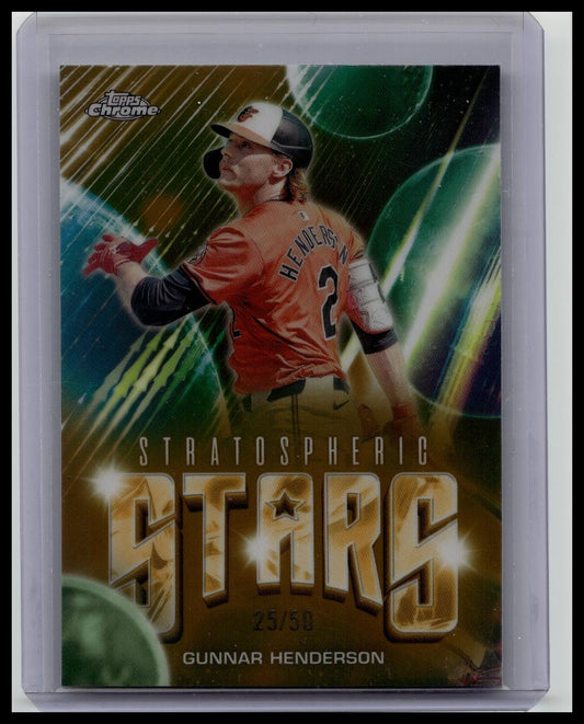 2024 Topps Chrome GUNNAR HENDERSON Stratospheric Stars Gold Refractor /50