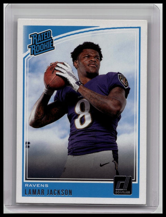 2018 Panini Donruss Rated Rookie Lamar Jackson Rookie Card RC # 317