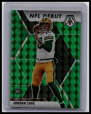 2020 Jordan Love Panini Mosaic NFL Debut Green Prizm #264 Packers RC