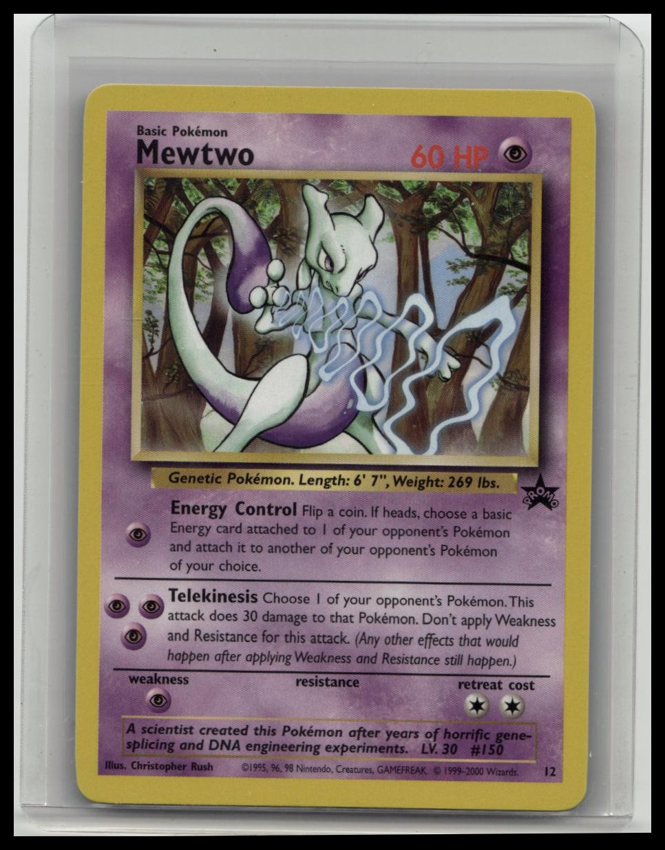 Pokemon TCG - Mewtwo 12/53 WOTC Black Star Promo Regular