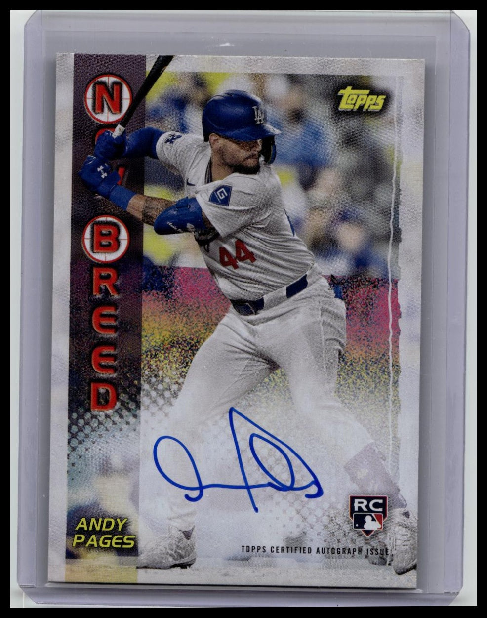 2024 Topps Archives #99NBA-AP Andy Pages RC AUTO NEW BREED Los Angeles Dodgers