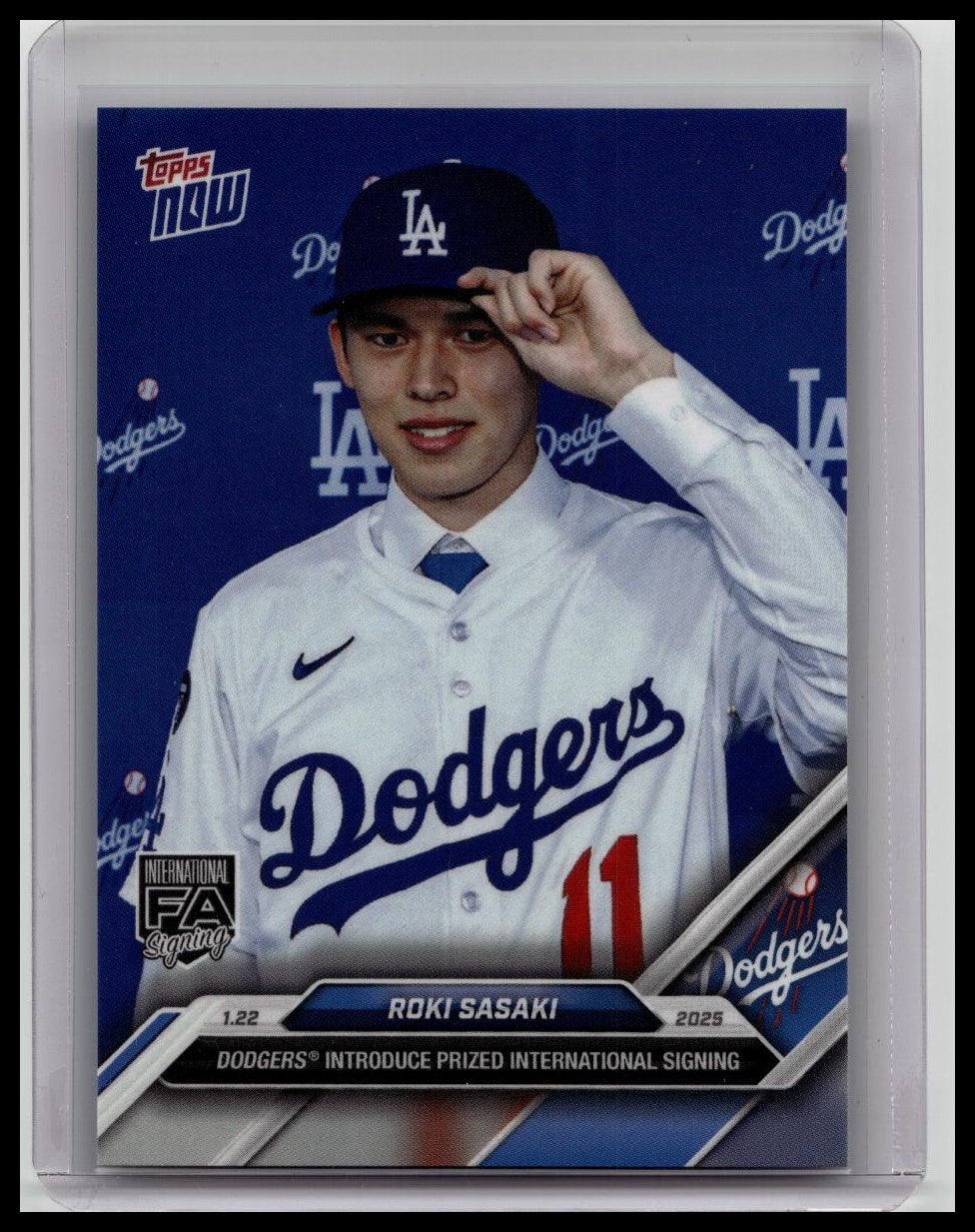 Roki Sasaki 2024 Topps Now OS-16 Dodgers Introduce International Star Rookie