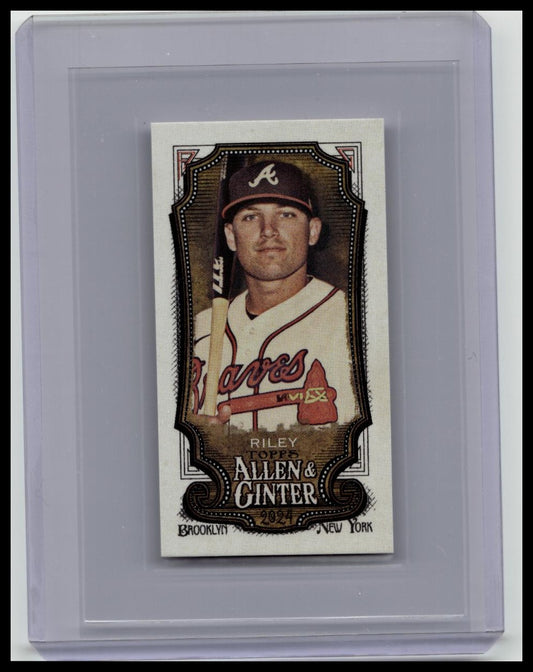 2024 Topps ALLEN & GINTER Austin Riley BROOKLYN BACK MINI BLUE INK /25 RARE