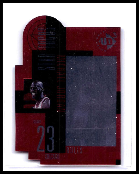 1997 UPPER DECK UD3 STAR FOCUS DIE CUT #23 MICHAEL JORDAN CHICAGO BULLS HOLOGRAM