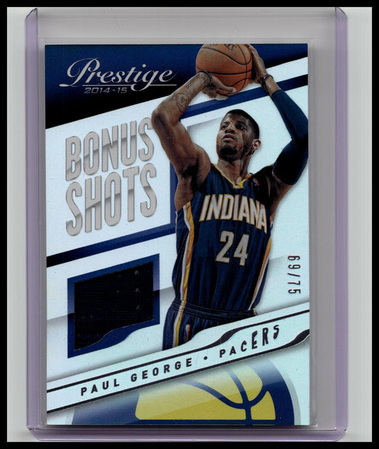 PAUL GEORGE 2014-15 PANINI PRESTIGE SILVER FOIL BONUS SHOTS JERSEY #D 69/75