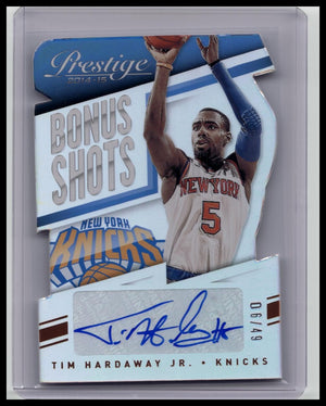 2014 Panini Prestige Bonus Shots Orange Die-Cut Premium /49 Tim Hardaway Jr Auto