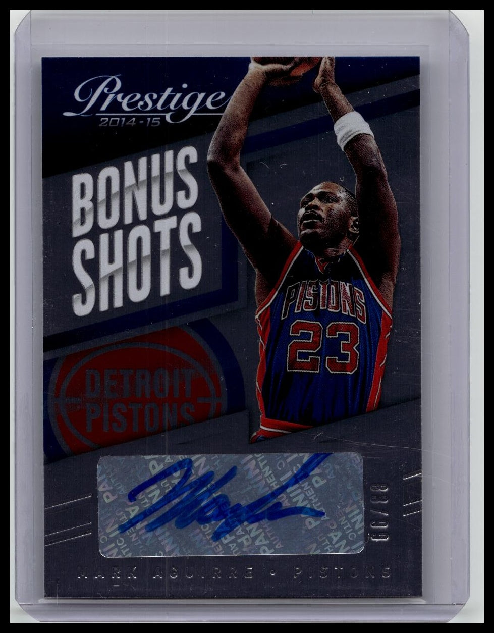 2014-15 Panini Prestige MARK AGUIRRE Detroit Pistons AUTO /99
