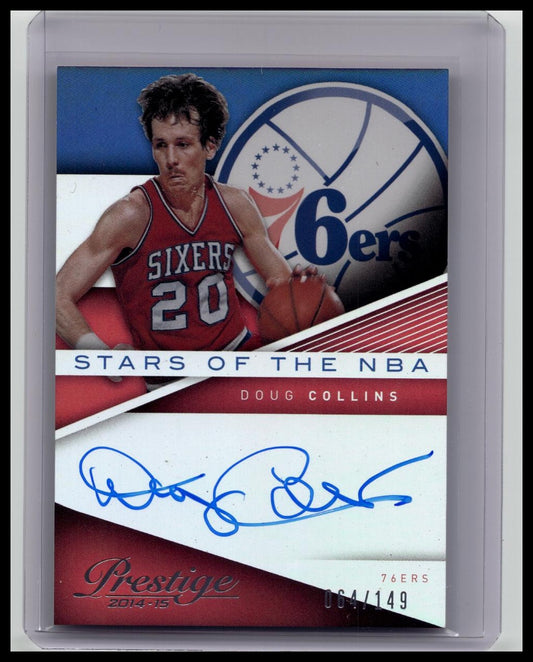 2014-15 Prestige Premium DOUG COLLINS #36 NBA Stars Auto/149 76ers