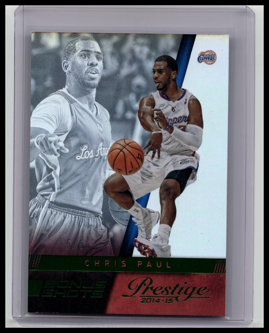 2014-15 Panini Prestige Bonus Shots Green Plus #'d 5/5 Chris Paul #146