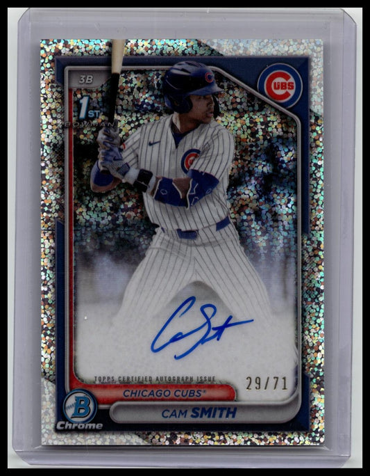 2024 Bowman Chrome Draft #CPA-CS | Cam Smith 1st Sparkle Auto /71