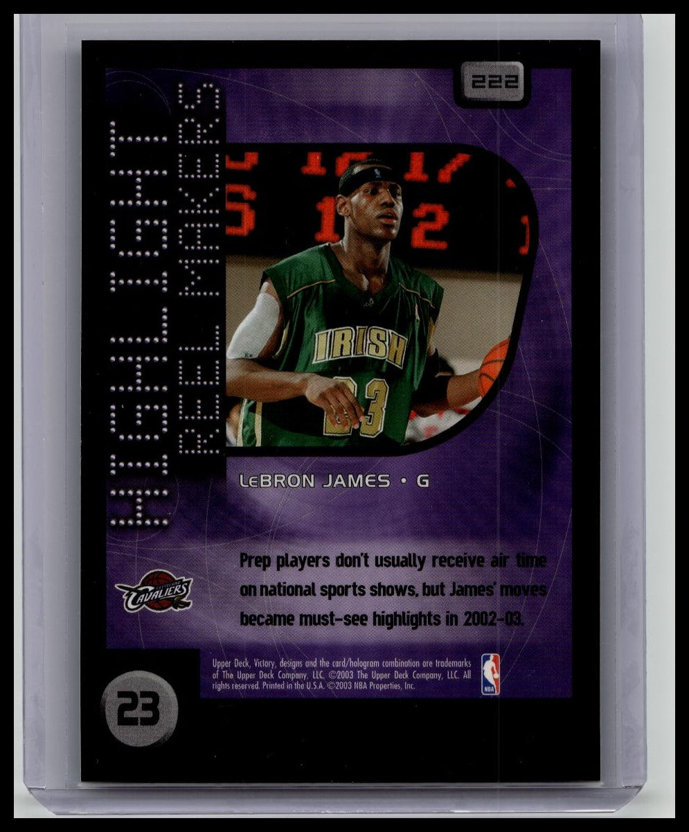 2003-2004 Upper Deck Victory Lebron James RC Highlight Reel Makers #222