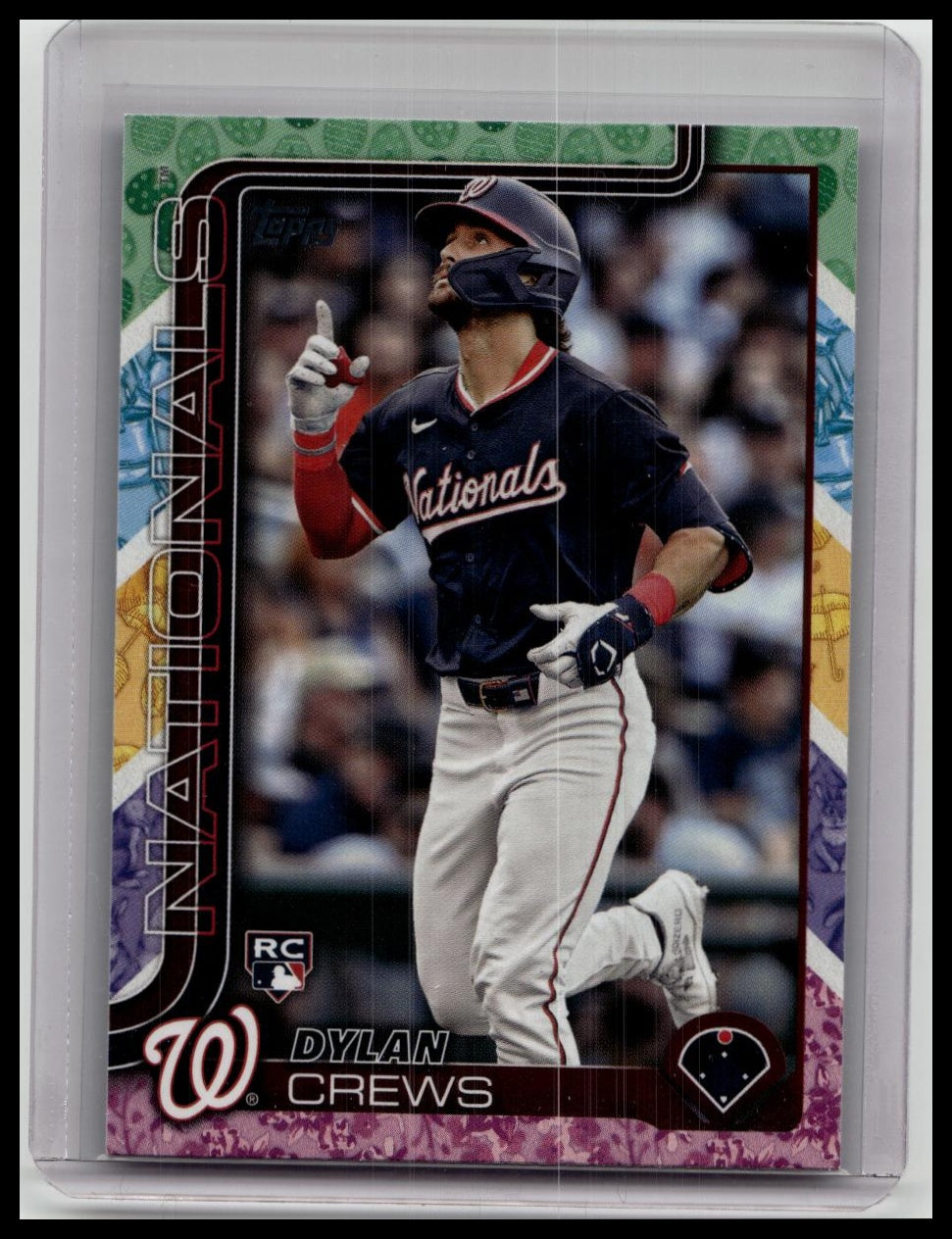 2025 Topps Series 1 - Dylan Crews #74 Easter Parallel Exclusive (RC), Nationals