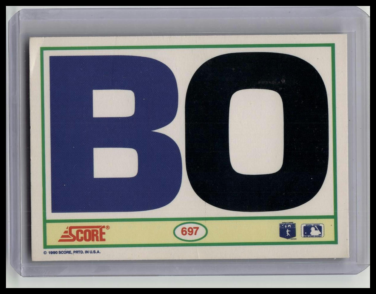 1990 Score BO JACKSON Shoulder Pads Bat #697
