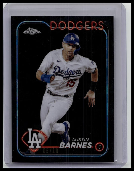 2024 Topps Chrome Sapphire Edition Black /10 Austin Barnes #422